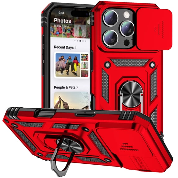 Fashion Case with Holder Stander Kickstand Drop Resistant Shockproof Case For iPhone 16 Pro (6.3inch)