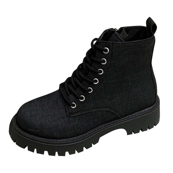 Fashion Casual Ankle Boots Thick Heel Side Zipper Stylish Short Booties Comfortable Versatile Footwear for Women