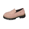 thumbnail image 1 of Fashion Casual Buckle Thick Bottom Loafers Comfortable Low Top Shoes British Style Slip-On Footwear for Daily Wear Pink,38, 1 of 9
