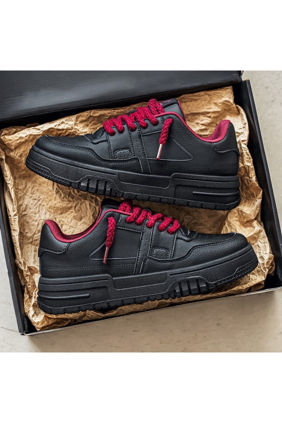 Fashion Casual Men'S Low-Top Thick-Soled Trendy Platform Slip-On Closure, Solid Color Shoes | Upper, Rubber Sole