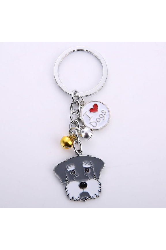 Dog Keychain Metal Pendant Pet Lovers Keyring Decoration Dog Charm for Keys Backpacks Purses Gift Animal Keychain