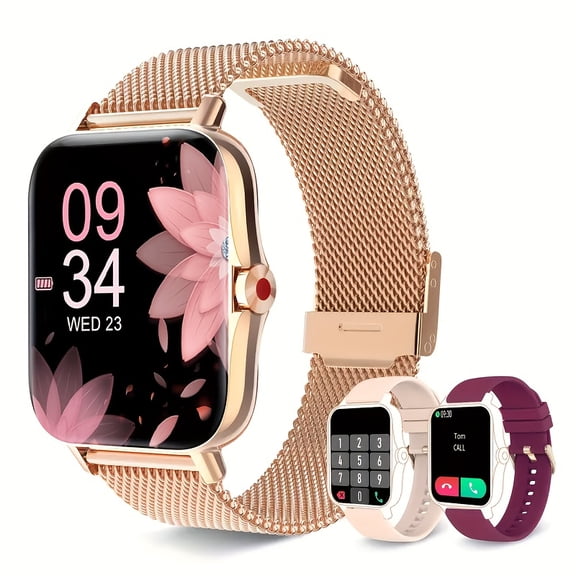 Fashion Casual Square Dial Smart Watch AI Voice Wireless Call Multiple Sports Modes DIY Dial Page