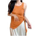 thumbnail image 1 of Fashion Casual Tank Top Crew Neck Singlets Side Tie-Up Camisole Solid Color Blouse Sleeveless Tanks Summer Hiking Travel Tee Shirts Comfort Daily Wear, 1 of 3