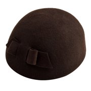 TYLBKK Fashion Casual Women Beret Hat Vintage Style Elegant Soft Stretch Wool Cap Winter Beanie Fall winter hat Warm hat bow beret brown