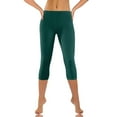 thumbnail image 1 of Fashion Casual Women Span Ladies High Waist Wide Leg Trousers Yoga Pants Capris, 1 of 6