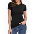 thumbnail image 1 of Fashion Casual Women's Crew neck Short Sleeve T-Shirt Basic Tee Tops, 1 of 6