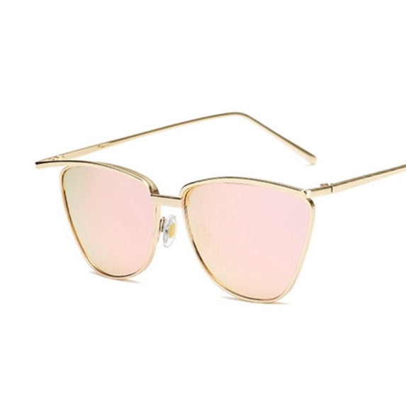 Fashion Cat Eye Sunglasses for Women, UV400 Protection, Resin Lens, Metal Frame, Trendy Eyewear