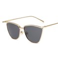 thumbnail image 1 of Fashion Cat Eye Sunglasses for Women, UV400 Protection, Resin Lens, Metal Frame, Trendy Eyewear, 1 of 2