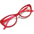 thumbnail image 1 of Fashion Cat Eye Women Rhinestone Reading Glasses Red bling Diamond Reader Ladies Diamond Party Eyewear, 1 of 4
