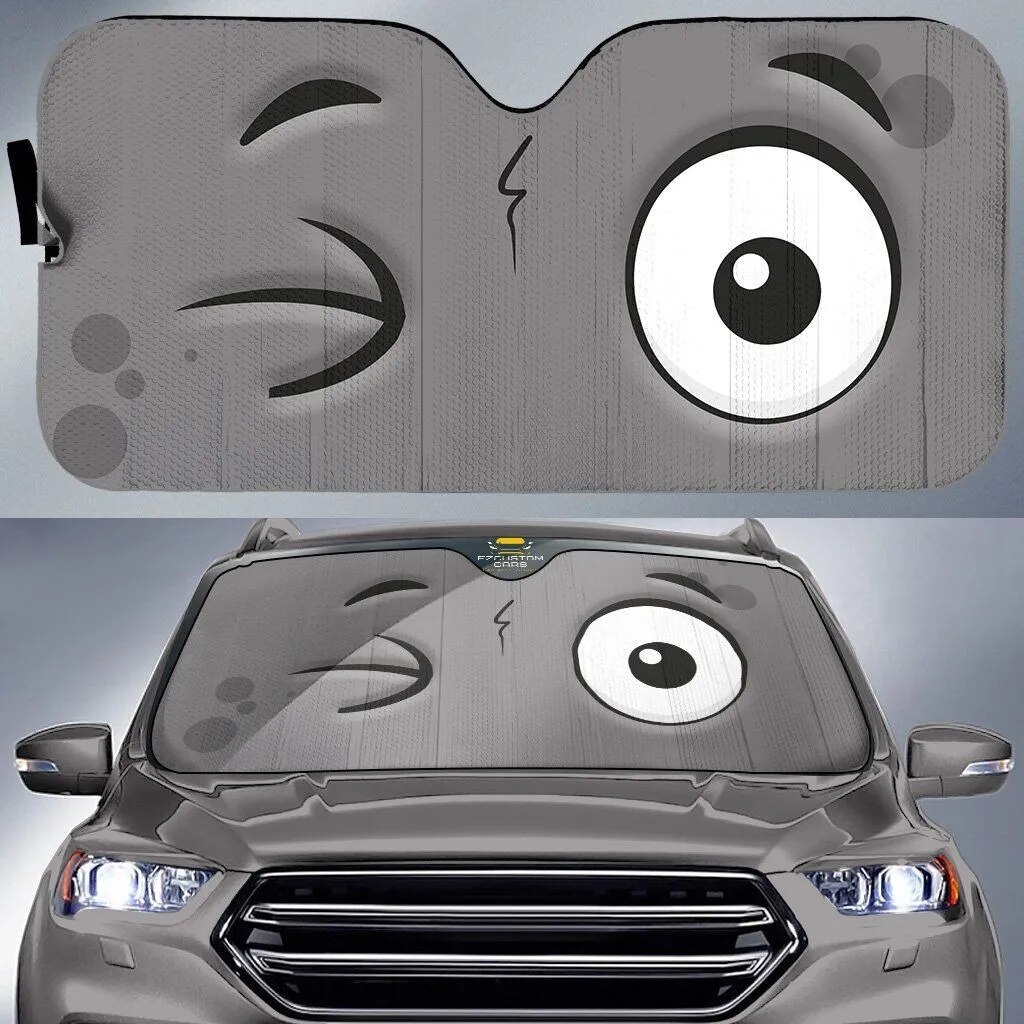 Fashion Cats Eyes 3D Printed Heat Reflector Car Accessories Universal Car Windshield Windshield