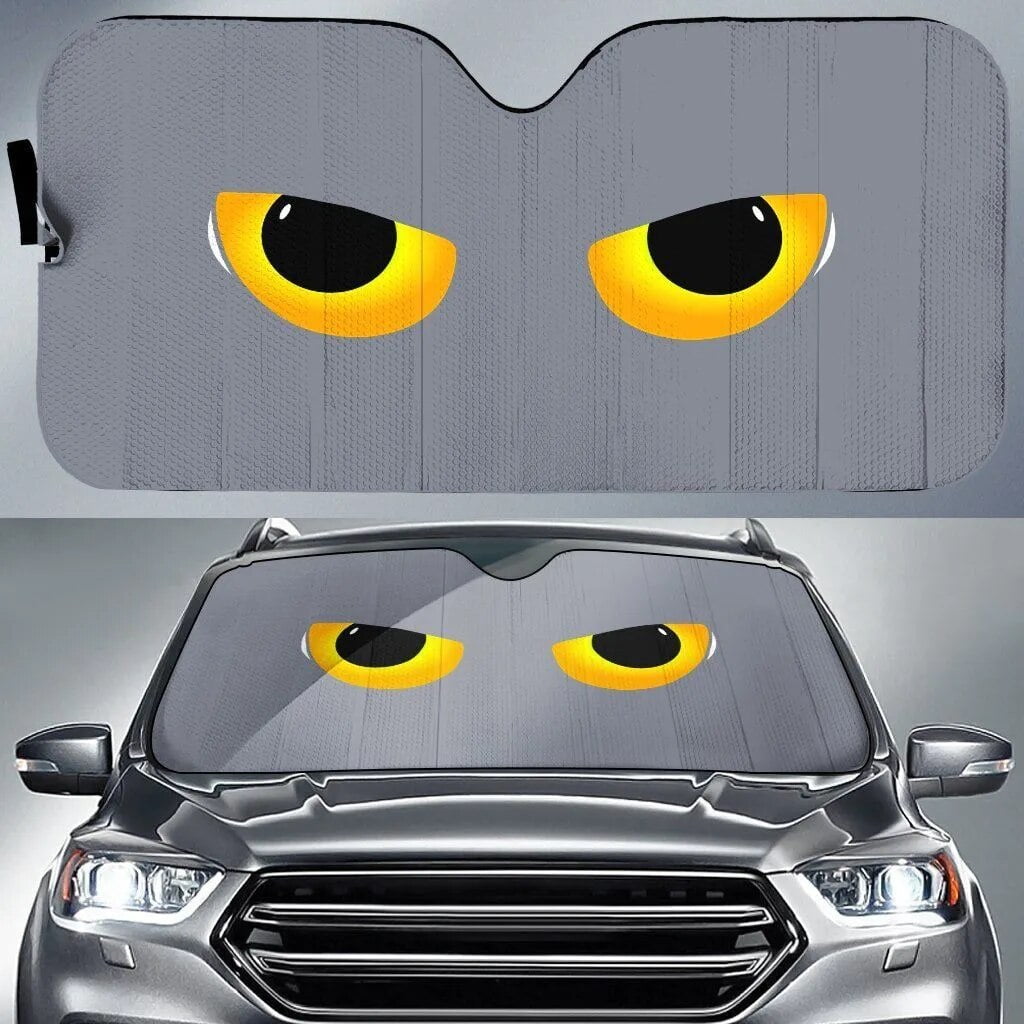 Fashion Cats Eyes 3D Printed Heat Reflector Car Accessories Universal Car Windshield Windshield