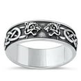 thumbnail image 1 of Fashion Celtic Tiger Ring .925 Oxidized Sterling Silver Band Jewelry Female Male Unisex Size 8, 1 of 4
