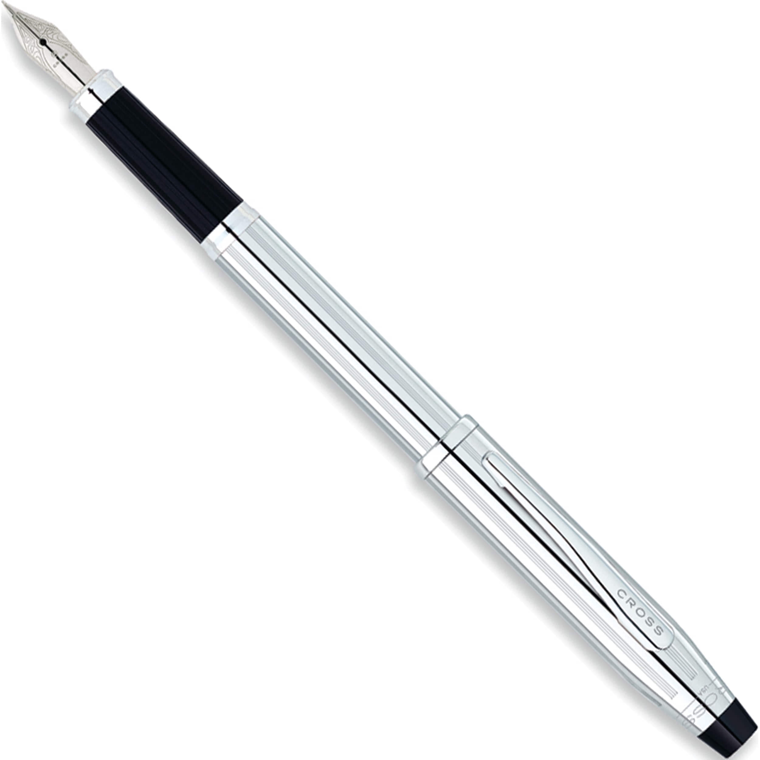 Fashion Century Ii Lustrous Chrome Fountain Pen (7 X 2.75) Made In China gl7846