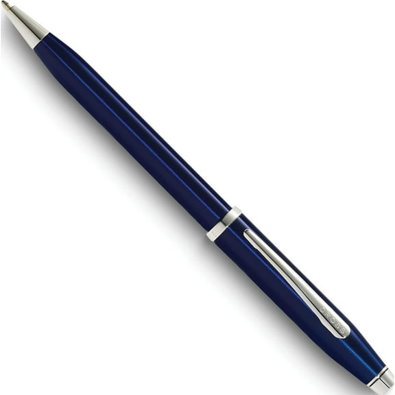 Fashion Century Ii Translucent Blue Lac/Chrome Ballpoint Pen Made In China gm20516