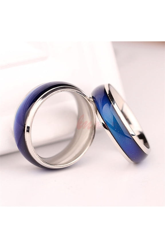 Adjustable Mood Ring Color Changing Fashion Jewelry Environmentally Friendly Copper Ring Trendy Temperature Sensitive