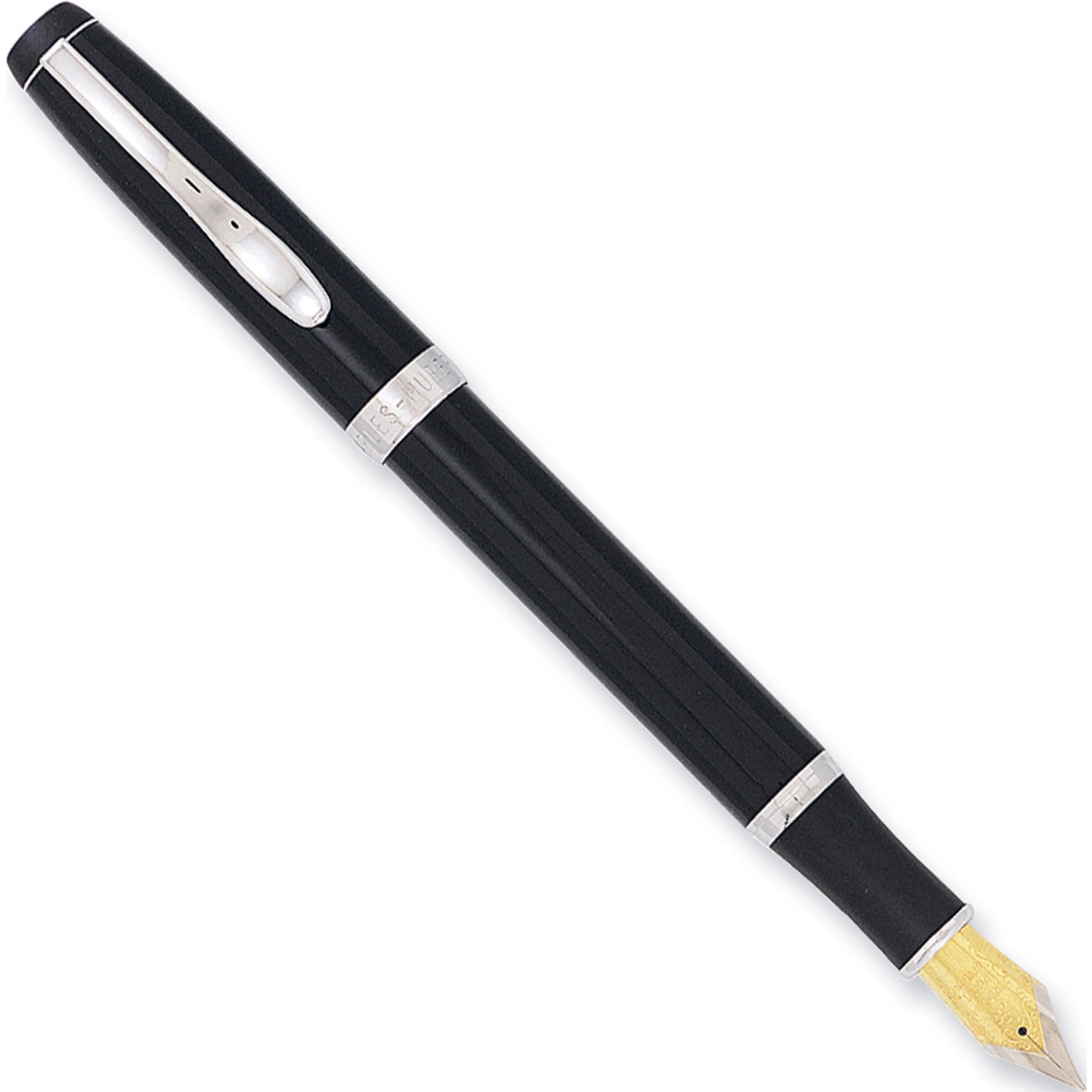Fashion Charles Hubert Black And Silver-Tone Fountain Pen (7.13 X 2.5) Made In China gl3224