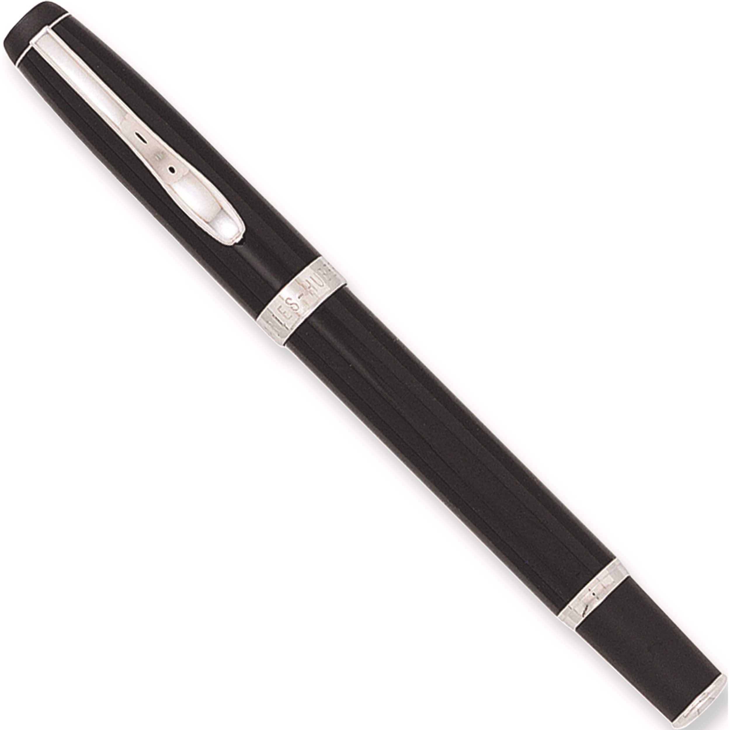 Fashion Charles Hubert Black And Silver-Tone Rollerball Pen (7.13 X 2.5) Made In China gl3225