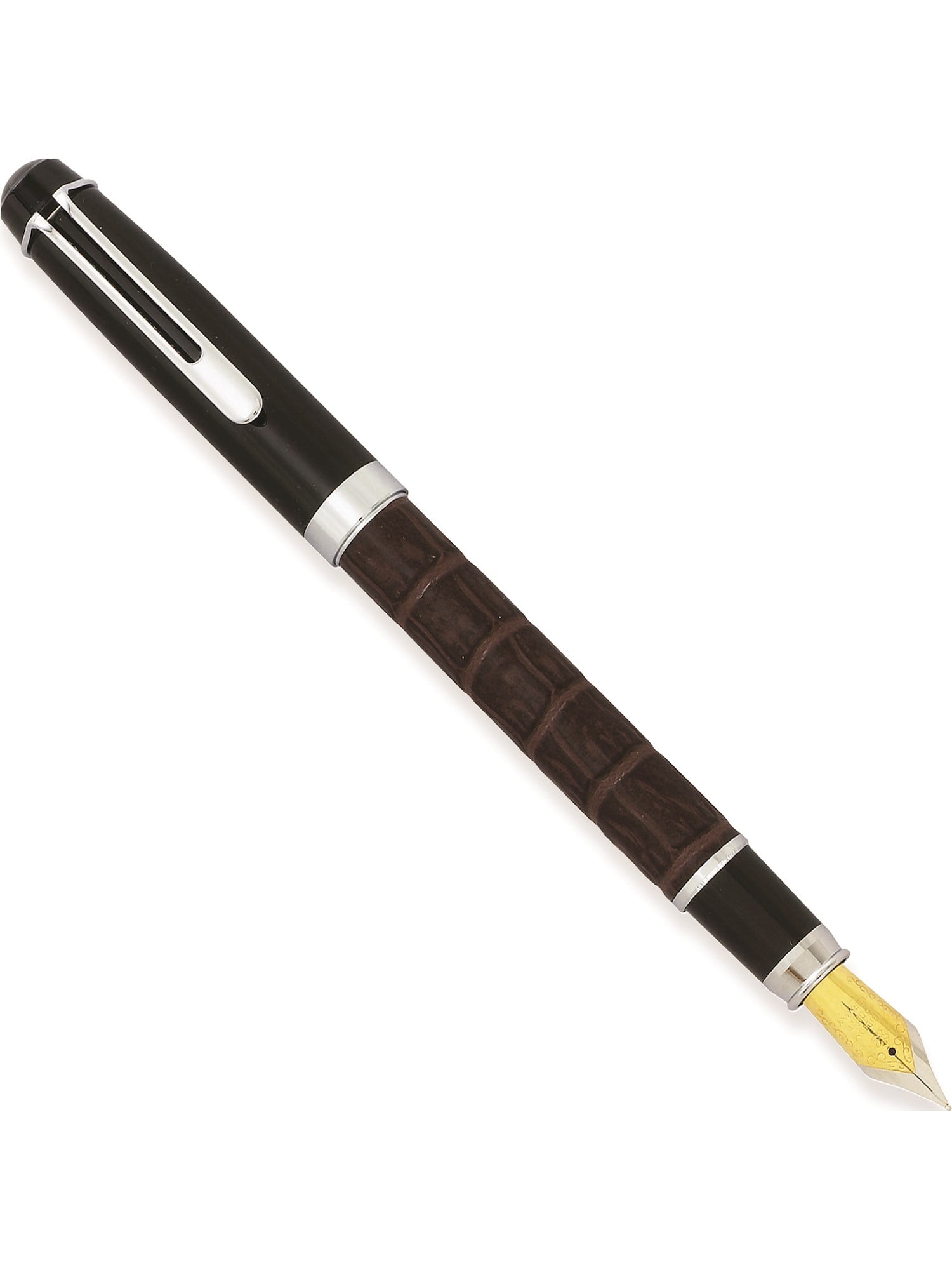 Fashion Charles Hubert Brown Croco Texture Fountain Pen (5.5 X 0.5) Made In China gm9190