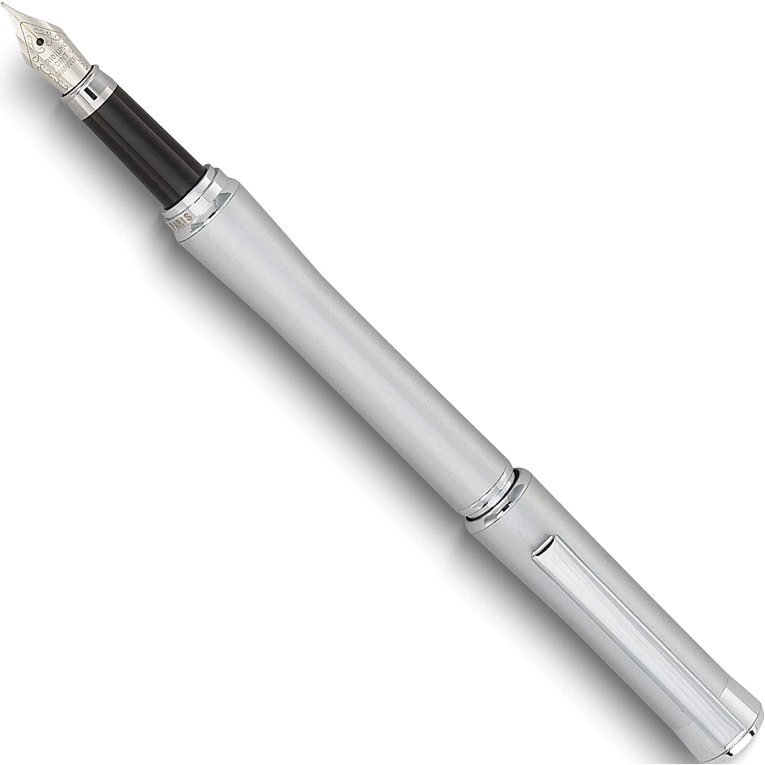 Fashion Charles Hubert Brushed Silver-Tone Fountain Pen (5.5 X 0.5) Made In China gm9175