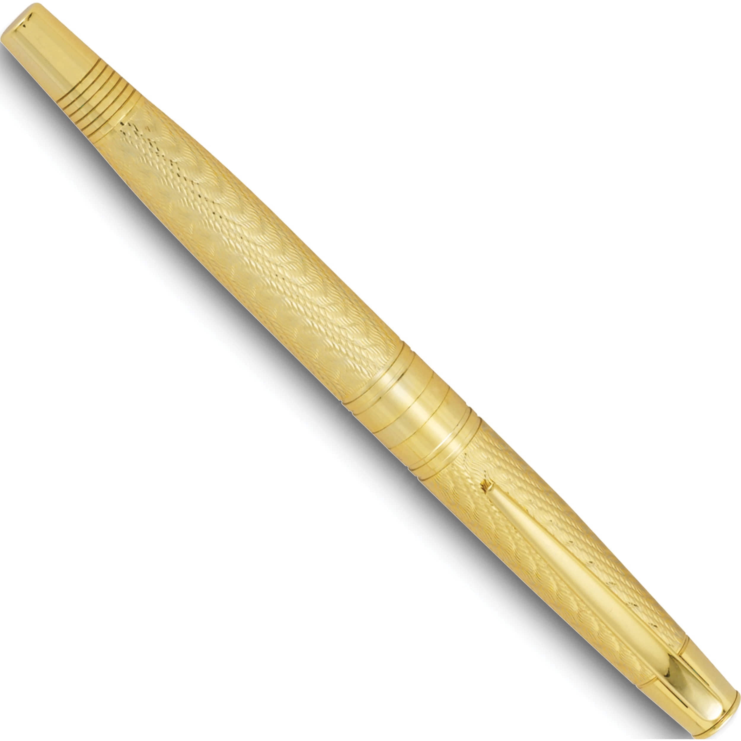 Fashion Charles Hubert Gold-Tone Chevron Fountain Pen (5.5 X 0.5) Made In China gm9199