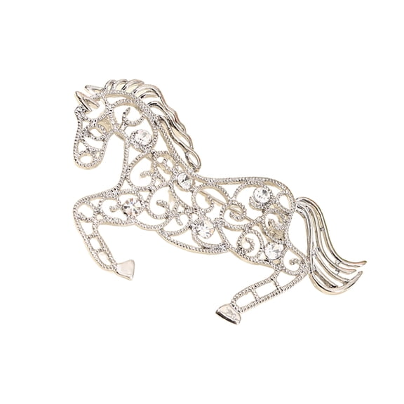 Fashion Charm Brooch Pin Fashionable Horse Brooch Beautiful Badges Alloy Texture Perfect for Daily Wear or Gift Giving