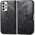thumbnail image 1 of Fashion Charming Butterfly Pattern PU+TPU Phone case with Wallet Card Holder for Samsung Galaxy Note 20 10 9 8 Ultra Pro Lite Cover Skin-Friendly Shockproof Bumper(Black,Note 10 Lite), 1 of 8