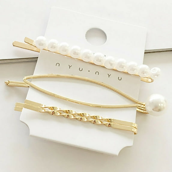 Fashion Charming Elegant Golden Hair Clip Set Side Fringe Bangs Hair Accessories