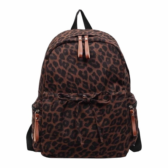 Fashion Cheetah Backpack Shoulder Bag, Trendy y2k Design Daypack Bookbag Leopard Print Coquette Purse Women Men Daily Back To School