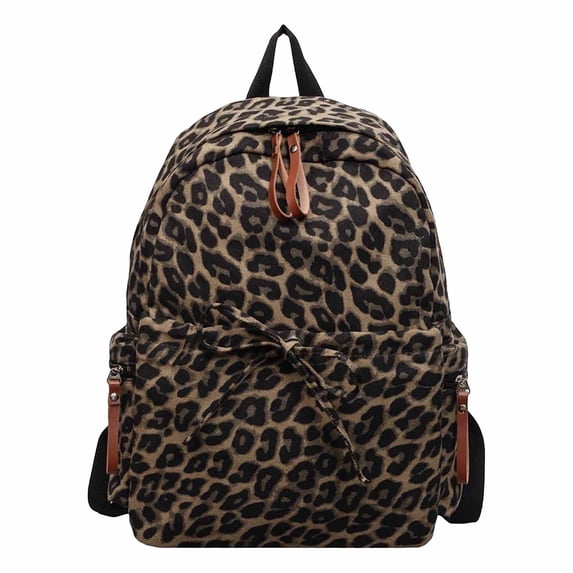 Fashion Cheetah Backpack Shoulder Bag, Trendy y2k Design Daypack Bookbag Leopard Print Coquette Purse Women Men Daily Back To School