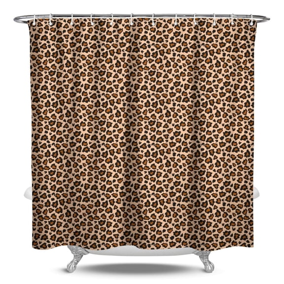 Fashion Cheetah Print Shower Curtain 84x72 Inch Quick-Dry Waterproof Bathroom Curtain with Rust-Resistant Grommets - Unique Dynamic Design