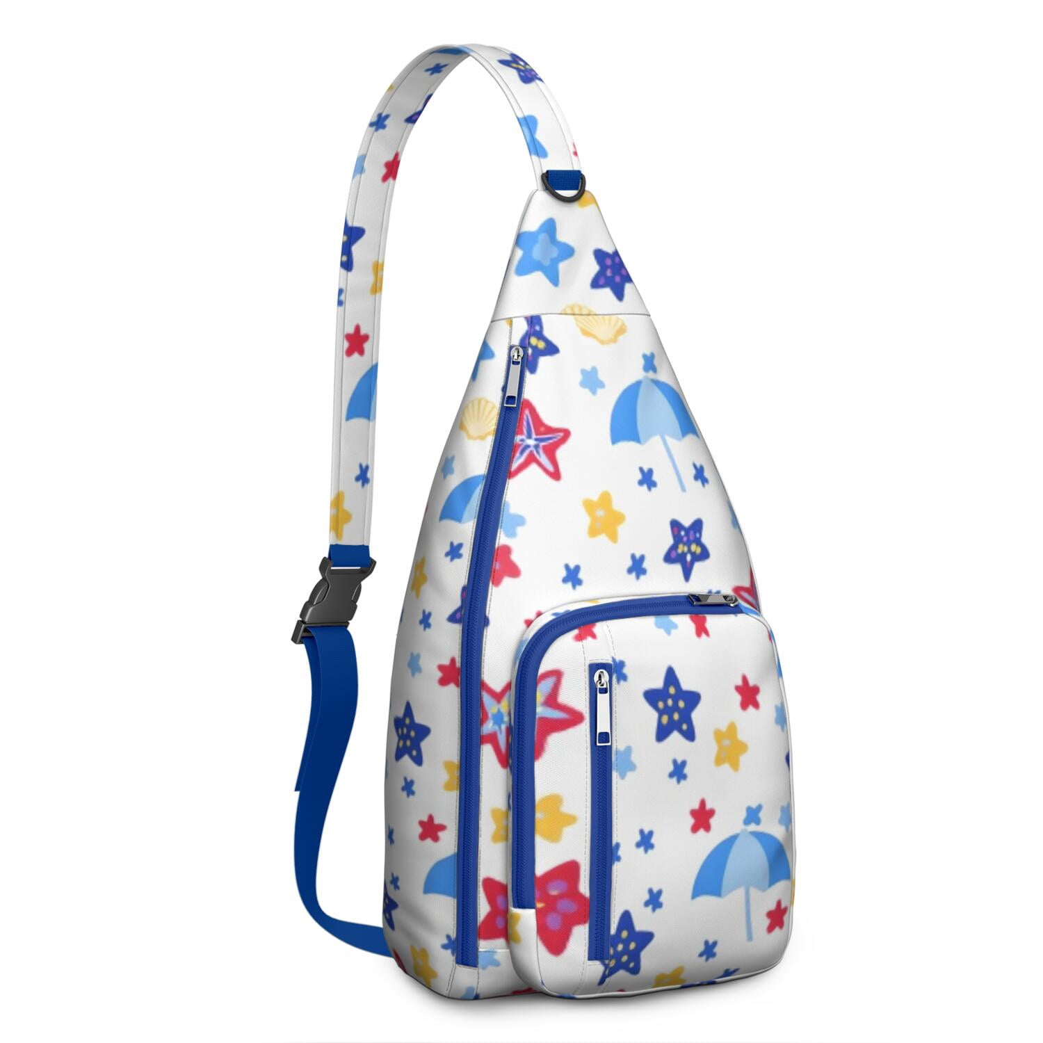 Fashion Chest Sling Bag Starfish Trendy Sling Backpack for Women/Men Adjustable Lightweight Travel Hiking Casual Daypack for Women Men