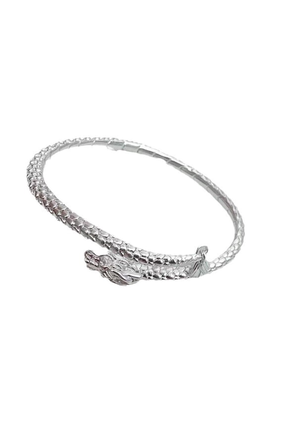 Fashion Chinese Style Dragon Bangle Women Men New Year Lucky Charm_ I8N1