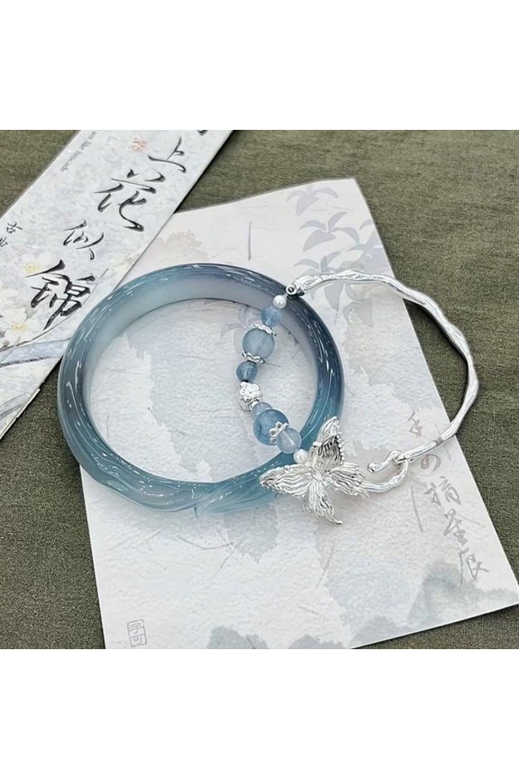 Fashion Chinese Style Flower Bracelet Women Jewelry Set Gift For Her