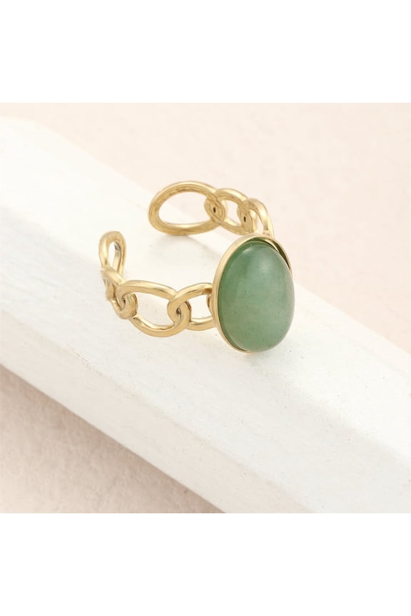 Fashion Chunky Adjustable Ring - Large Gold Alloy Statement Ring for Women - 1.8cm Diameter - Elegant and Trendy Design