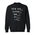 thumbnail image 1 of Fashion Cities Design Sweatshirt Women - Women Sweatshirt, Black, Small, 1 of 4