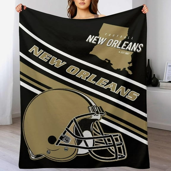 Fashion City Football Blanket, Best Gifts for Men Women Kids Football Fans, Fashion Style Super Soft Flannel Throw Blankets Bed Living Room, 60" x 50"