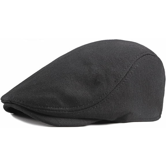 Fashion Classic Herringbone Tweed Wool Blend Newsboy Hats for Men Cabbie Driving Vintage Flat Hat for Men