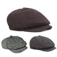 thumbnail image 1 of Fashion Classic Newsboy Beret Hat Men's Knitted Outdoor Casual Octagonal Cap, 1 of 4