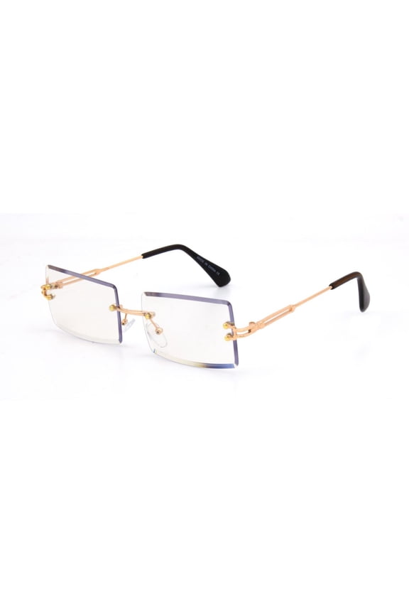 Fashion Clear Gold Sunglasses Men Classic Frameless Summer
