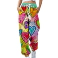 thumbnail image 1 of Fashion Clearance!Tejiojio Womens Sweatpants with Pockets Clearance Women's Petite Printing Pocket Elastic Waist Trousers Long Straight Pants, 1 of 1
