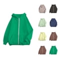 thumbnail image 1 of Fashion Clothing Women's Solid Color Sweatshirt Women's Casual Solid Color Zipper Pocket Hoodie, 1 of 5