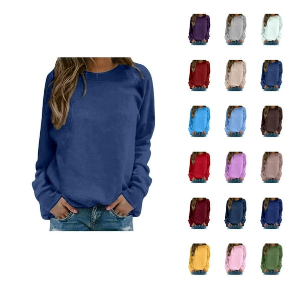 Fashion Clothing Women's Solid Sweatshirt Womens Daily Home Outdoor Workout Long Sleeve O Neck T Shirt Top Printed Sweatshirt Street Blouse Streetwear