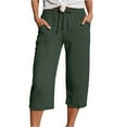 thumbnail image 1 of Fashion Clothing Women's Trousers Womens Sports Sweatpants Athletic Yoga Pant Beach Pants for Women Petite Womens on Casual Pants Women Fashion Straight Leg Casual High Waist Sports Loose Green S, 1 of 8