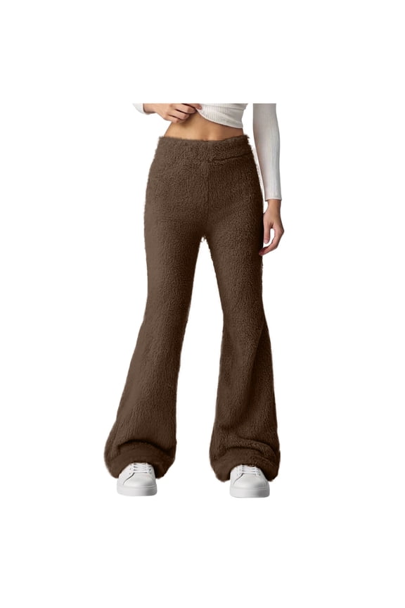 Fashion Clothing Womens High Waist Trousers Elastic Waistband Solid Color Pants for Casual and Wear My Items