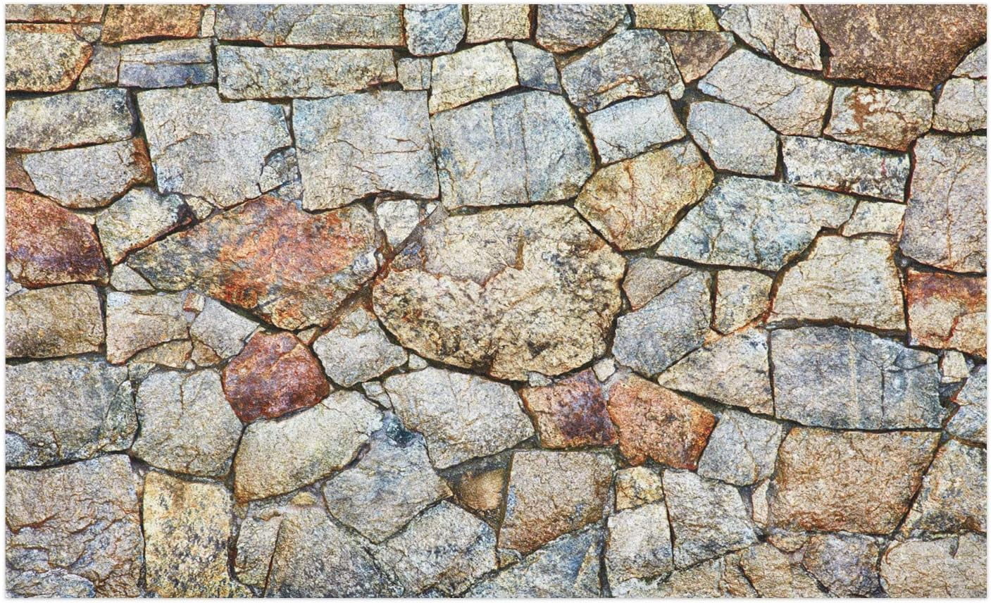 Rustic Rubble Stone Fashion Cobblestone Doormat, Realistic Illustration of Rustic Natural ...