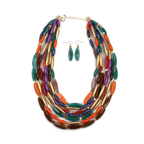 Fashion Color Beads Multi-layer Jewelry Set