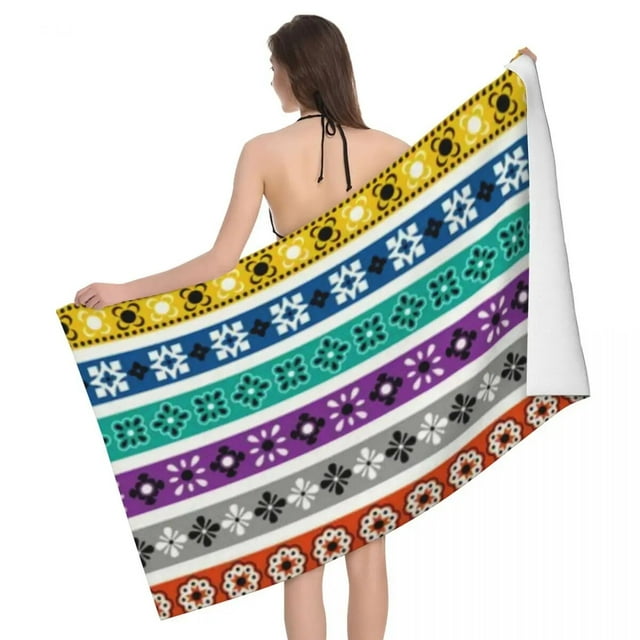 Fashion Colorful Bandana Paisley Pattern Beach Towel Custom Breathable ...