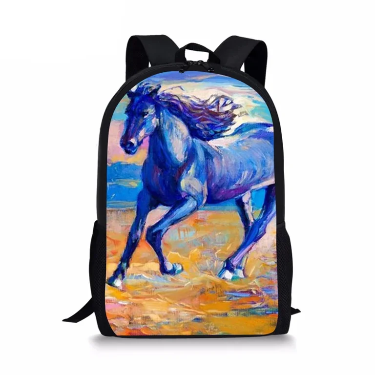 Fashion Colorful Horse School Bag for Teenager Girls Primary Kids Backpack Tumblr Notebook Satchel Mochila Infantil Walmart
