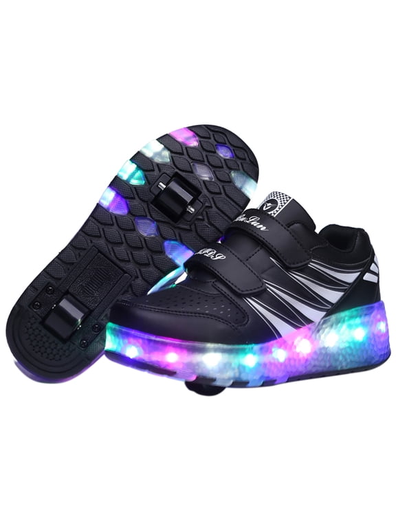 Fashion Colorful LED Light Shoes Kids Adult Ultra light Roller Skates