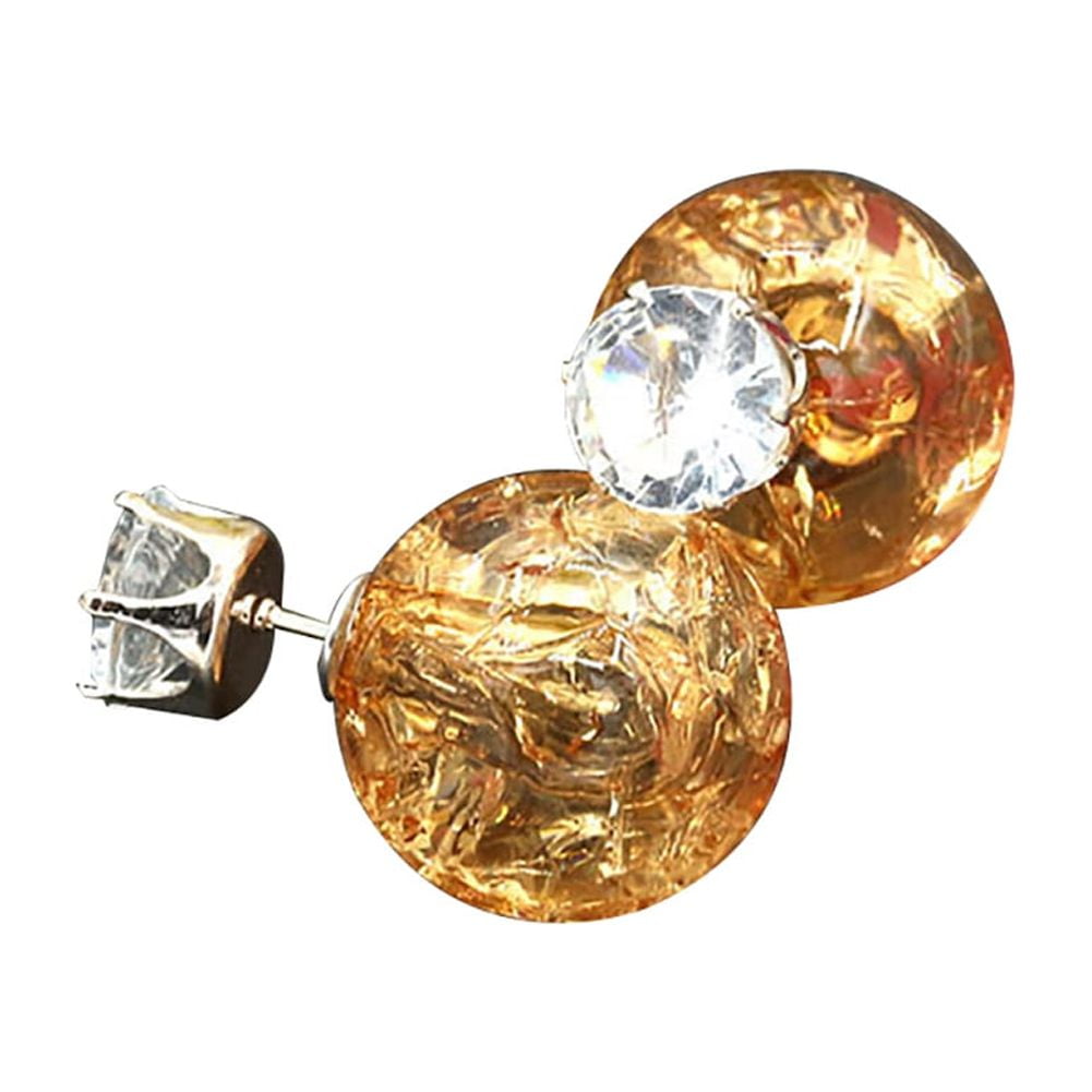 Fashion Colorful Round Ball Ear Stud Earrings Decor Women Girl Jewelry